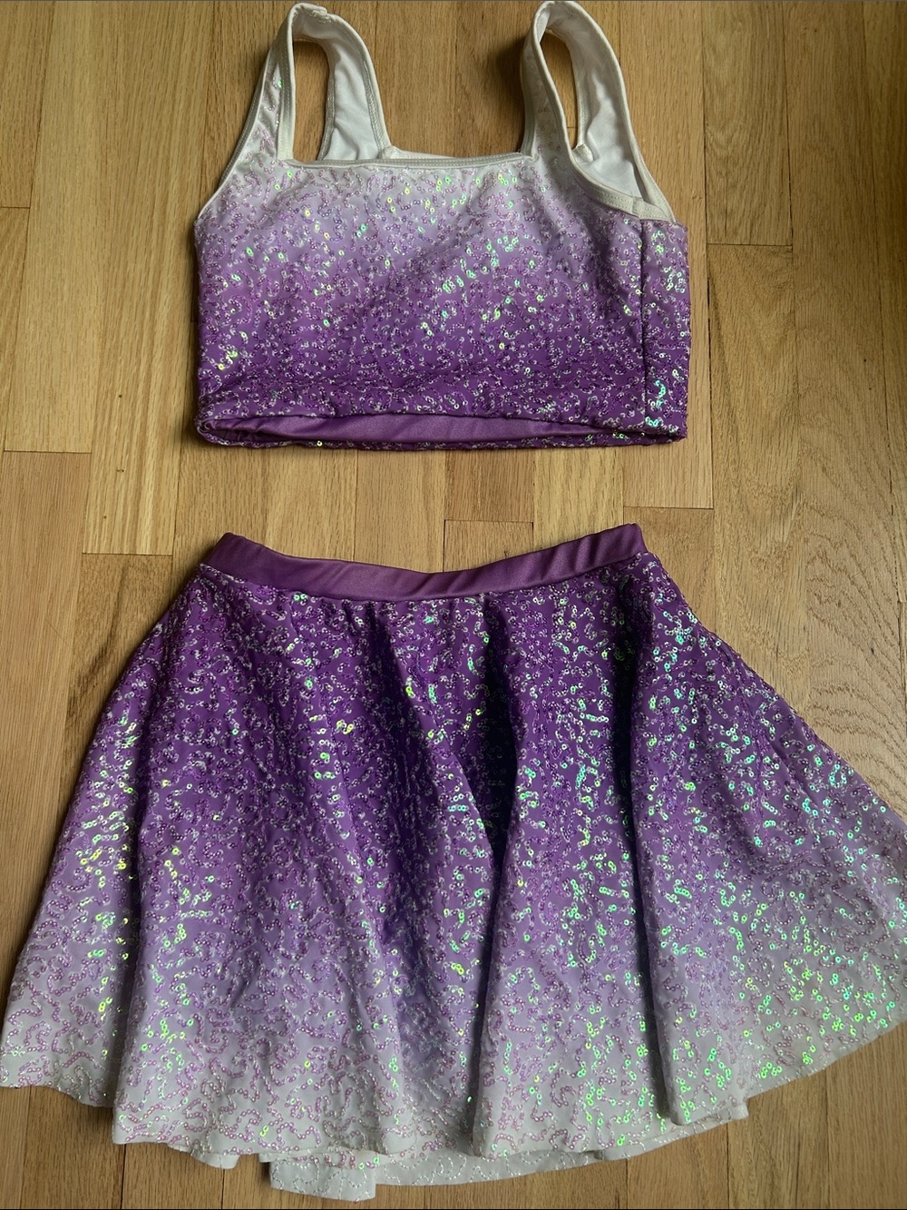 Weissman Purple Ombre Sequin Dance Set
